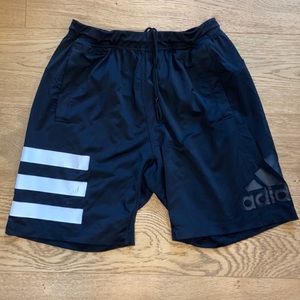 Adidas Mens Large Athletic Shorts Black